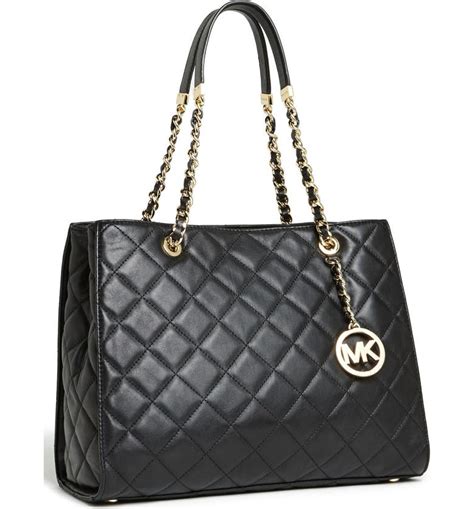 michael kors susannah quilted tote|michael kors brown tote bag.